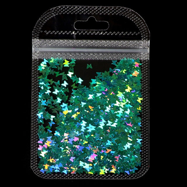 1Bag Holographic Maple Leaf Nail Art Sequins Chameleon Nail Glitter Flakes Laser Fall Leaves Nail Supplies Nail Art Decoration