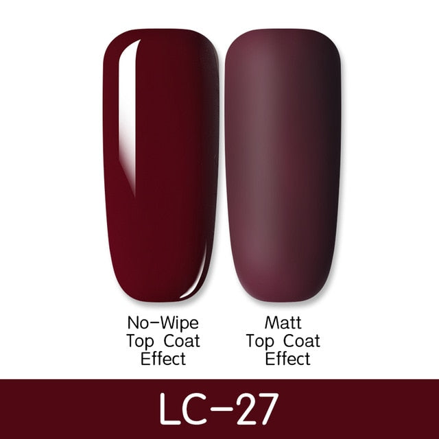 LILYCUTE Matte Gel Nail Polish Matte Top Coat Need 7ML Autumn Color Hybrid Varnish Soak Off UV Gel Nail Art Design Gel Polish