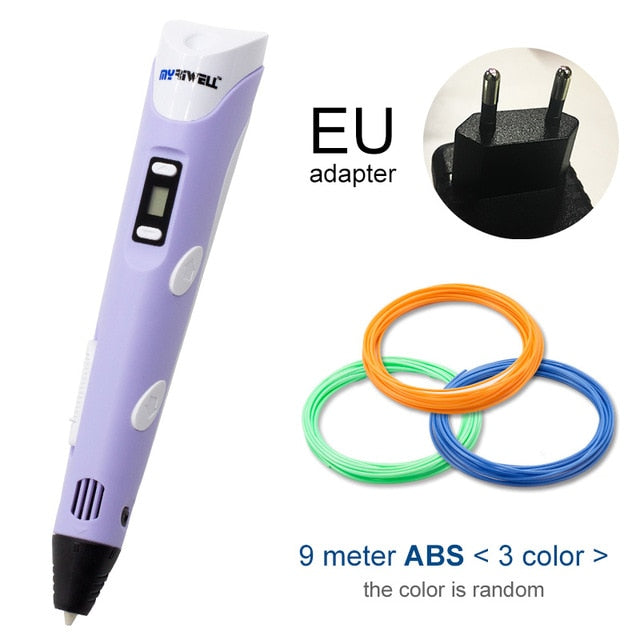Myriwell 3D Pen DIY 3D Printer Pen Drawing Pens 3d Printing Best for Kids With ABS Filament 1.75mm Christmas Birthday Gift
