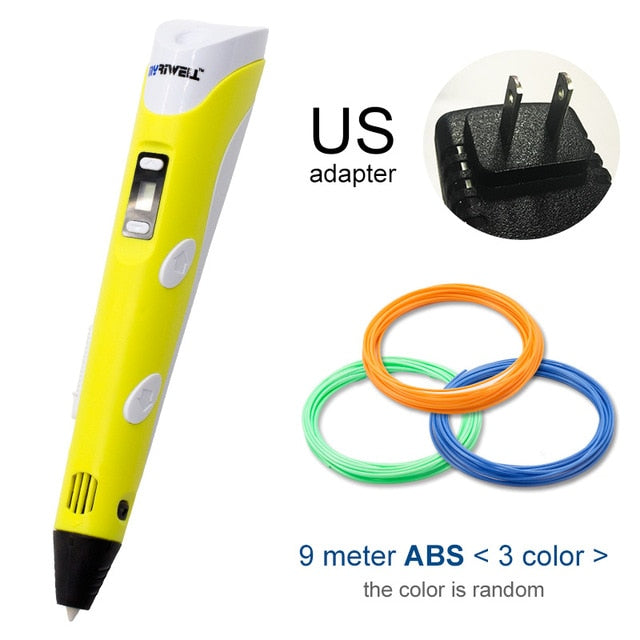 Myriwell 3D Pen DIY 3D Printer Pen Drawing Pens 3d Printing Best for Kids With ABS Filament 1.75mm Christmas Birthday Gift