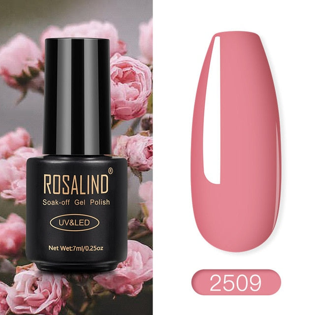 ROSALIND Nail Polish Red Nude Series Polish All For Manicure Nails Art Semi Permanent Gel UV LED Soff Off Hybrid Varnishes