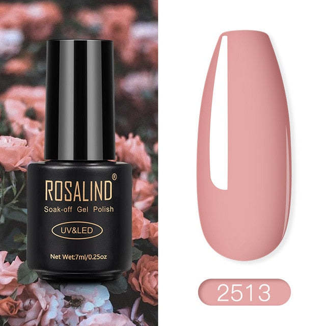 ROSALIND Nail Polish Red Nude Series Polish All For Manicure Nails Art Semi Permanent Gel UV LED Soff Off Hybrid Varnishes