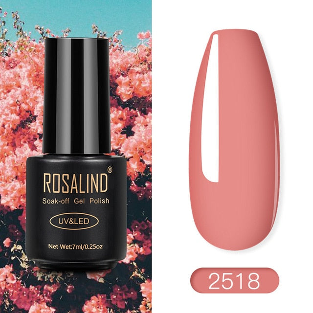 ROSALIND Nail Polish Red Nude Series Polish All For Manicure Nails Art Semi Permanent Gel UV LED Soff Off Hybrid Varnishes