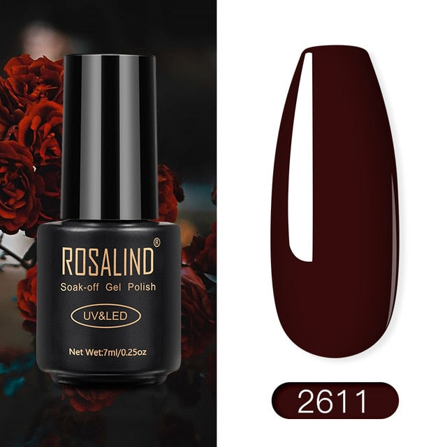 ROSALIND Nail Polish Red Nude Series Polish All For Manicure Nails Art Semi Permanent Gel UV LED Soff Off Hybrid Varnishes