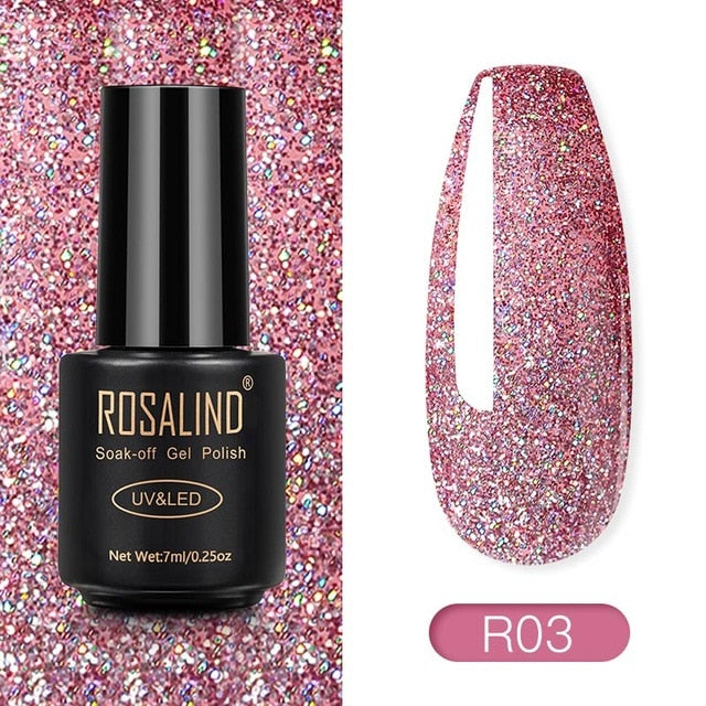 ROSALIND Nail Polish Red Nude Series Polish All For Manicure Nails Art Semi Permanent Gel UV LED Soff Off Hybrid Varnishes