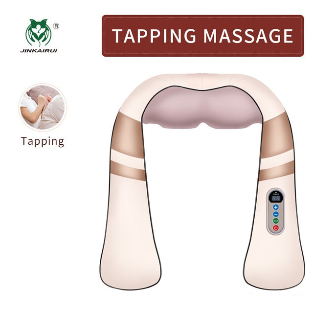 JinKaiRui U Shape Electrical Shiatsu Body Shoulder Neck Massager Back Infrared 4D kneading Massage Car Home Best Gift HealthCare
