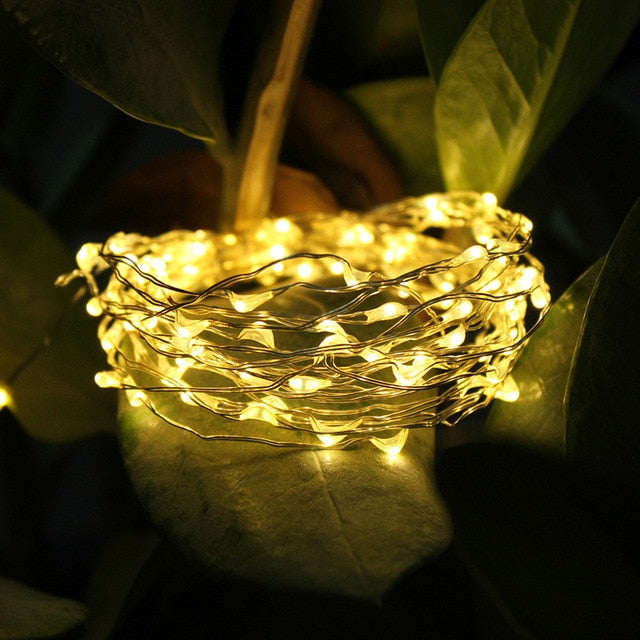 LED Solar Light Outdoor Waterproof Fairy Garland String Lights Christmas Party Garden Solar Lamp Decoration 7/12/22/32/42M