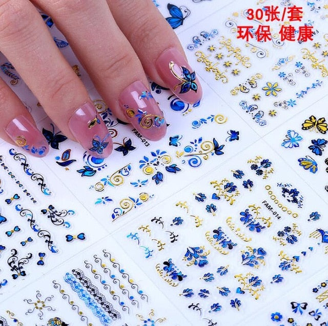 2020 NAIL STICKERS  | Nail Stencil |Nail Decals, Nail Supplies, Nail Deco Self Adhesive** 30/24 Sheet Angel Nail Art Sticker