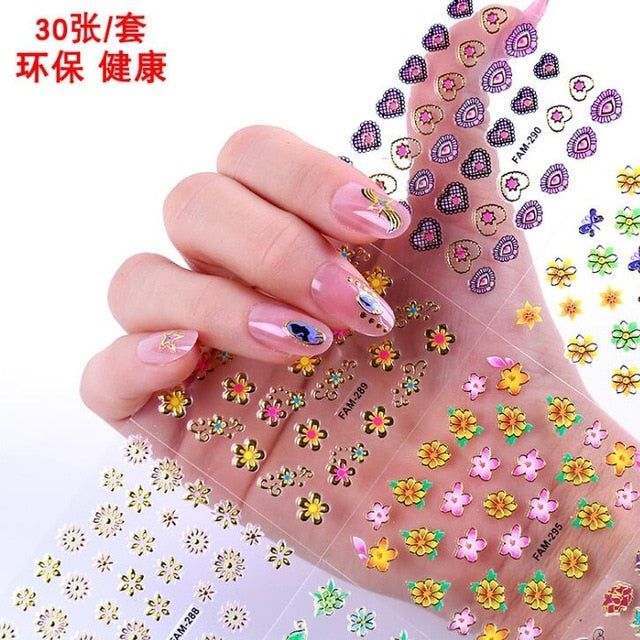 2020 NAIL STICKERS  | Nail Stencil |Nail Decals, Nail Supplies, Nail Deco Self Adhesive** 30/24 Sheet Angel Nail Art Sticker