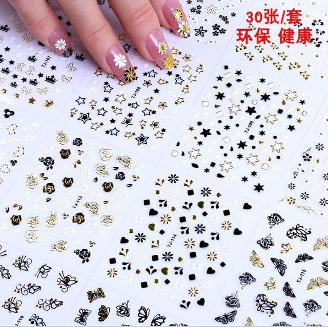 2020 NAIL STICKERS  | Nail Stencil |Nail Decals, Nail Supplies, Nail Deco Self Adhesive** 30/24 Sheet Angel Nail Art Sticker