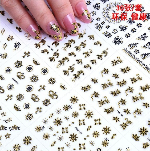 2020 NAIL STICKERS  | Nail Stencil |Nail Decals, Nail Supplies, Nail Deco Self Adhesive** 30/24 Sheet Angel Nail Art Sticker