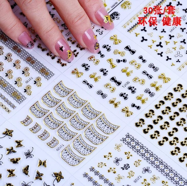 2020 NAIL STICKERS  | Nail Stencil |Nail Decals, Nail Supplies, Nail Deco Self Adhesive** 30/24 Sheet Angel Nail Art Sticker