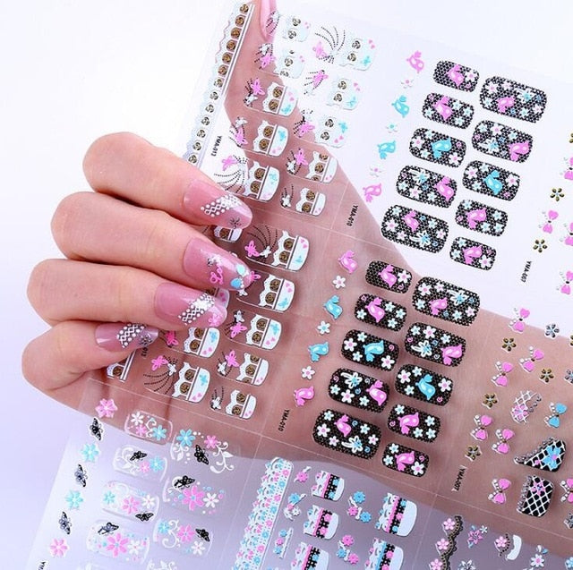 2020 NAIL STICKERS  | Nail Stencil |Nail Decals, Nail Supplies, Nail Deco Self Adhesive** 30/24 Sheet Angel Nail Art Sticker