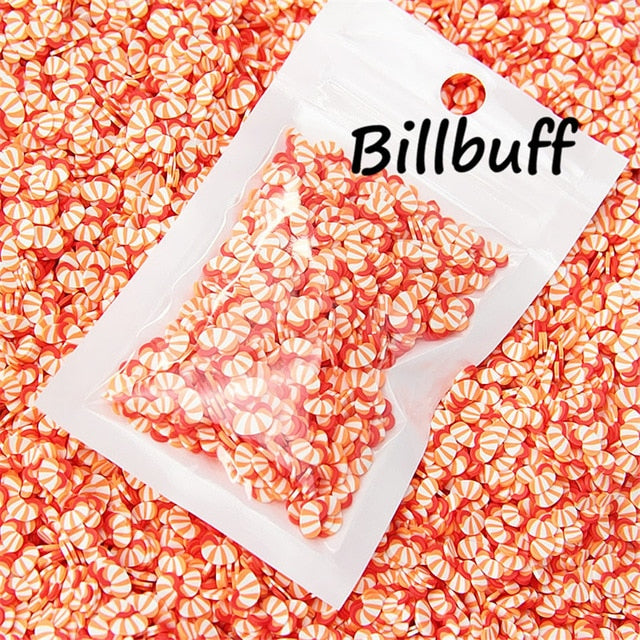 10g DIY Simulation Food Slice Slimes Additives Soft Slice for Nail Art Beauty Decor Slimes Filler Supplies Charms Accessories To