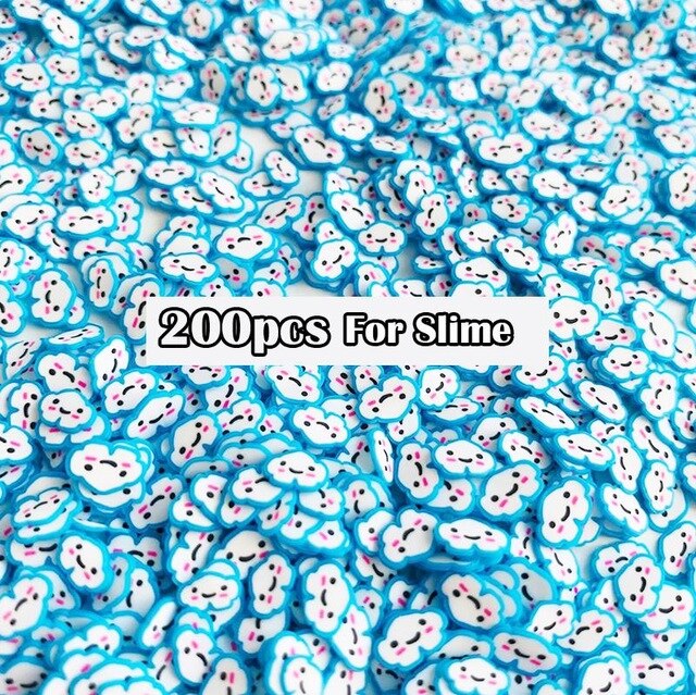 200Pcs Avocado Fruit Slices Additives For Slime Supplies Accessories Decor Filler for slime Charms Clay For Nail Art