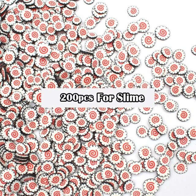 200Pcs Avocado Fruit Slices Additives For Slime Supplies Accessories Decor Filler for slime Charms Clay For Nail Art