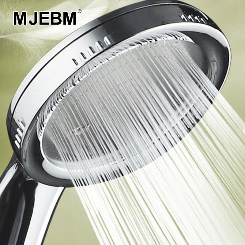 1PC Pressurized Nozzle Shower Head  Bathroom Accessories High Pressure Water Saving Rainfall ABS Chrome  Shower Head
