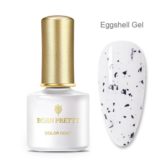 BORN PRETTY Nail Gel 6ml Eggshell Gel Nail Polish Transparent Gel & Special Black Material Nail Gel With Any Color Base