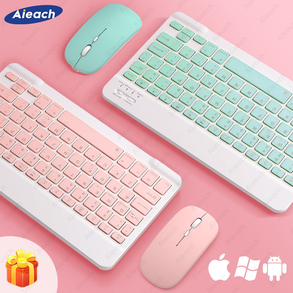 Bluetooth Keyboard and Mouse For Apple Teclado iPad Xiaomi Samsung Huawei Phone Tablet Wireless Keyboard For Android IOS Windows