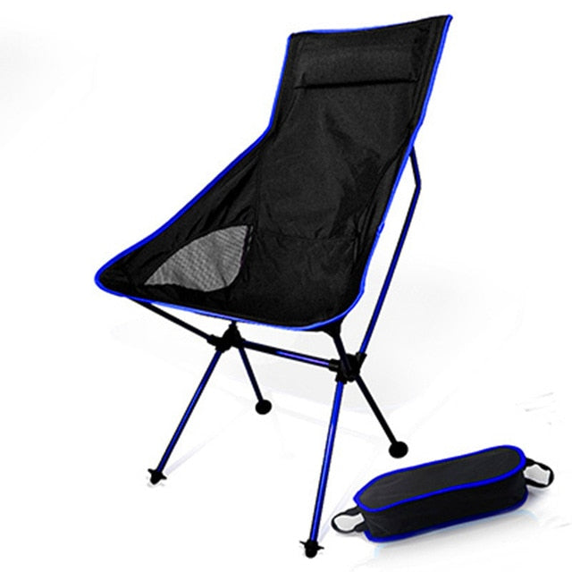 Light Moon Chair Lightweight Fishing Camping BBQ Chairs Folding Extended Hiking Seat Garden Ultralight Office Home Furniture