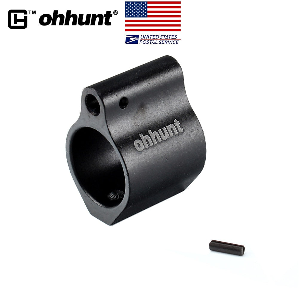 SHIP FROM USA Ohhunt Aluminum Gas Block Low Profile Set Screw Standard Barrel 0.750 Inch Inside Diameter AR15 Accessories