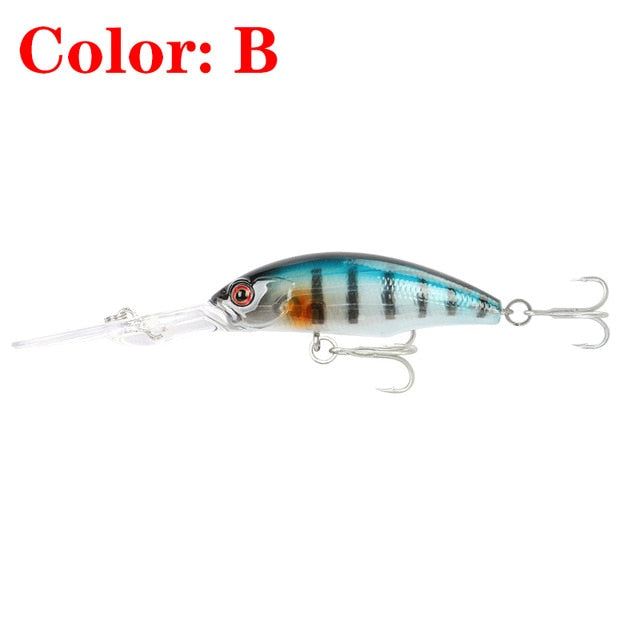 1Pcs Deep Diving Fishing Minnow Hard Lures 9.5cm 8g Wobbler Swimbaits Artificial Plastic Bait Crankbait Bass Isca Pesca Tackle