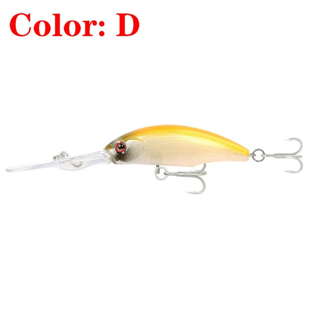 1Pcs Deep Diving Fishing Minnow Hard Lures 9.5cm 8g Wobbler Swimbaits Artificial Plastic Bait Crankbait Bass Isca Pesca Tackle