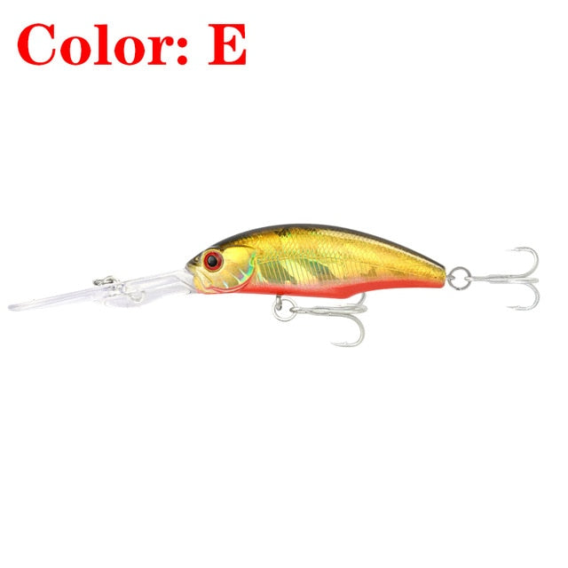 1Pcs Deep Diving Fishing Minnow Hard Lures 9.5cm 8g Wobbler Swimbaits Artificial Plastic Bait Crankbait Bass Isca Pesca Tackle