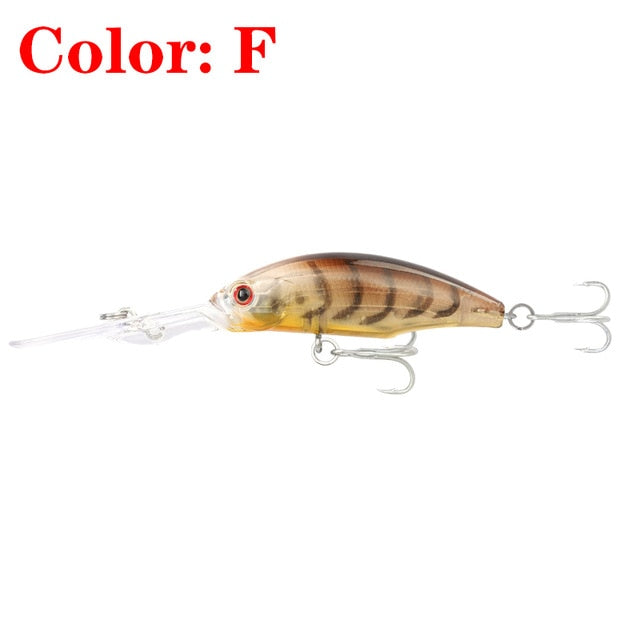 1Pcs Deep Diving Fishing Minnow Hard Lures 9.5cm 8g Wobbler Swimbaits Artificial Plastic Bait Crankbait Bass Isca Pesca Tackle