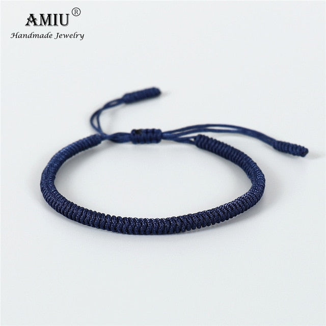 AMIU 41 Colors Tibetan Buddhist Love Lucky Charm Tibetan Bracelets & Bangles For Women Men Handmade Knots Rope Budda Bracelet