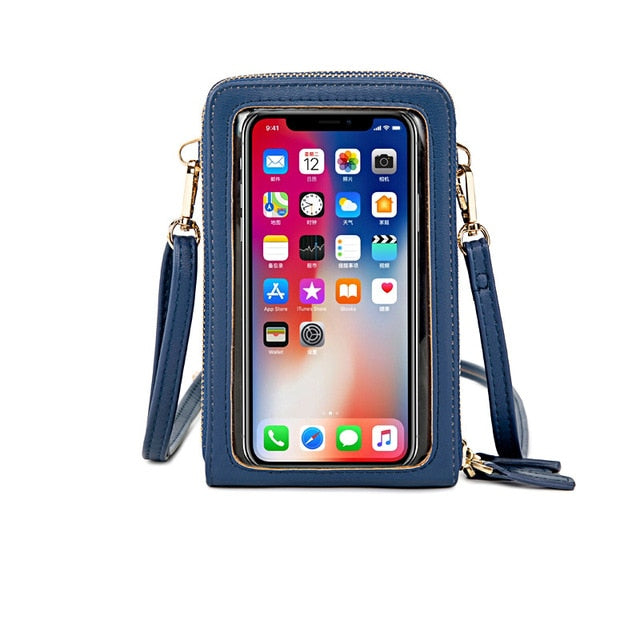 Mini Crossbody Shoulder Bags Women Multi-functional Touchable Cell Phone Pocket Card Purse Ladies Small Bag Female Messenger Bag