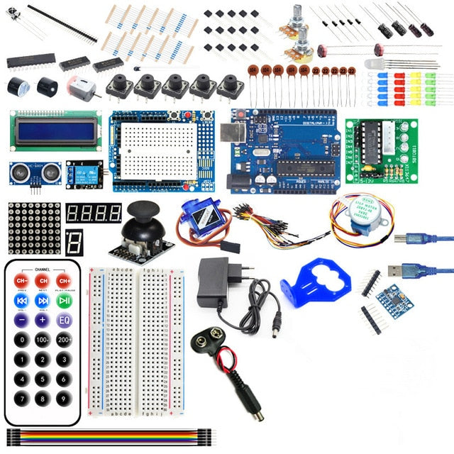 Elego UNO Project The Most Complete Starter Kit for Arduino UNO R3 Mega2560 Nano with Tutorial / Power Supply / Stepper Motor