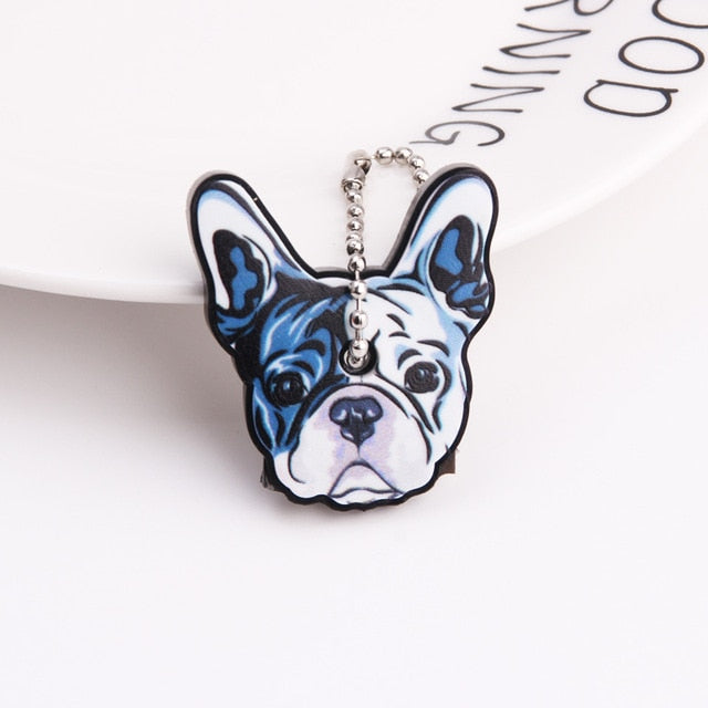 Cute Cartoon Keychain Silicone Cat Dog Protective Key Case Cover for Key Control Dust Cap Holder Gift Women Key Chain