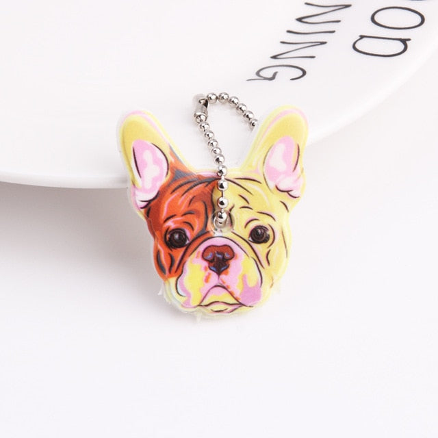 Cute Cartoon Keychain Silicone Cat Dog Protective Key Case Cover for Key Control Dust Cap Holder Gift Women Key Chain