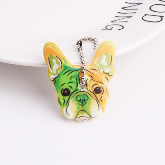 Cute Cartoon Keychain Silicone Cat Dog Protective Key Case Cover for Key Control Dust Cap Holder Gift Women Key Chain