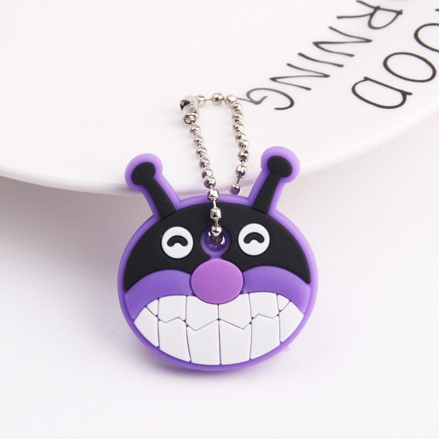 Cute Cartoon Keychain Silicone Cat Dog Protective Key Case Cover for Key Control Dust Cap Holder Gift Women Key Chain