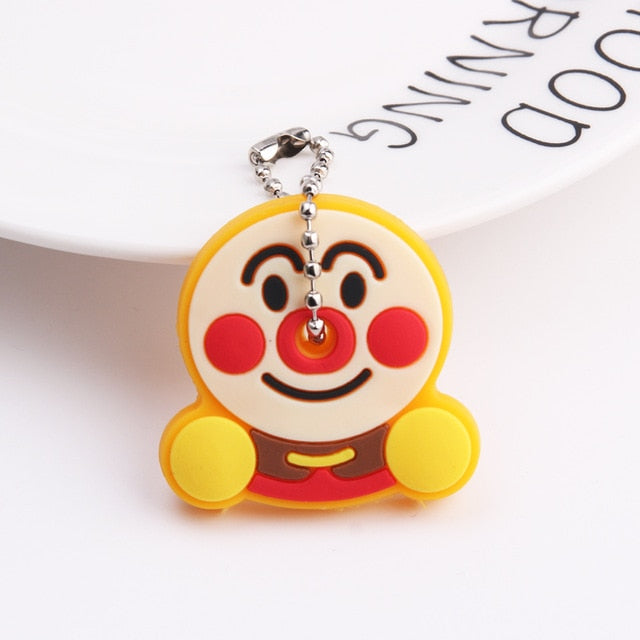 Cute Cartoon Keychain Silicone Cat Dog Protective Key Case Cover for Key Control Dust Cap Holder Gift Women Key Chain