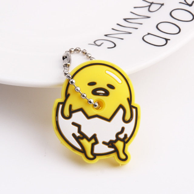 Cute Cartoon Keychain Silicone Cat Dog Protective Key Case Cover for Key Control Dust Cap Holder Gift Women Key Chain