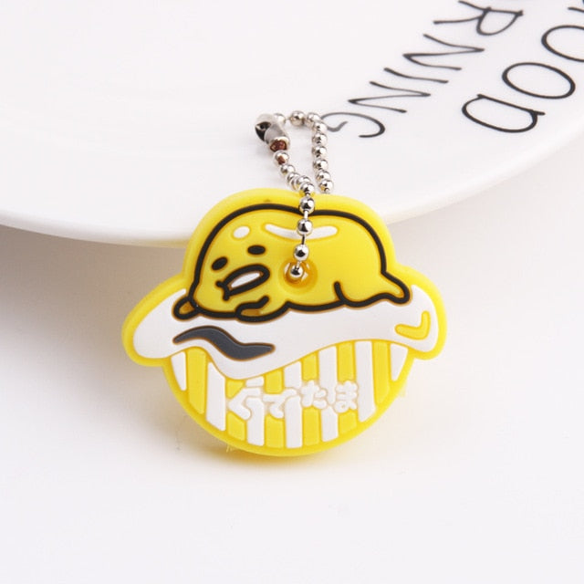 Cute Cartoon Keychain Silicone Cat Dog Protective Key Case Cover for Key Control Dust Cap Holder Gift Women Key Chain