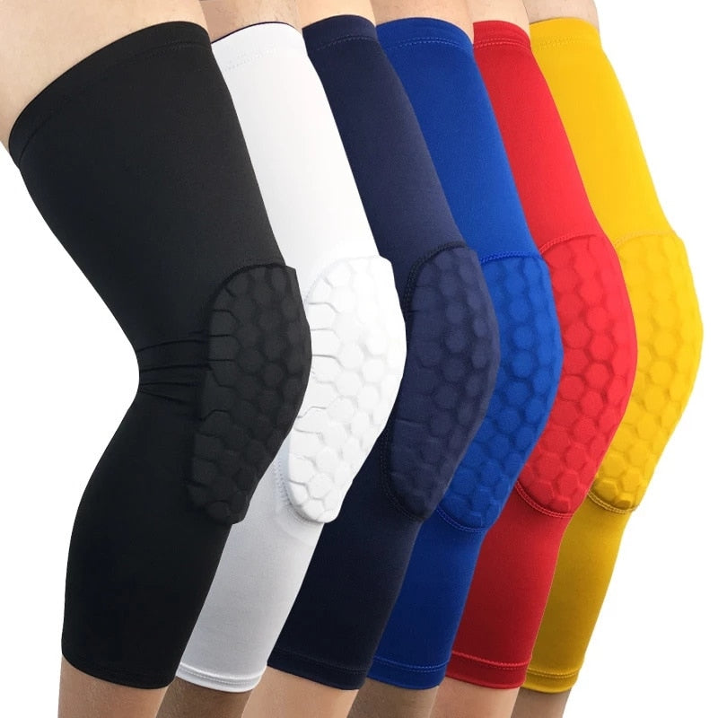 1PCS Breathable Sports Football Basketball Knee Pads Honeycomb Knee Brace Leg Sleeve Calf Compression Knee Support Protection