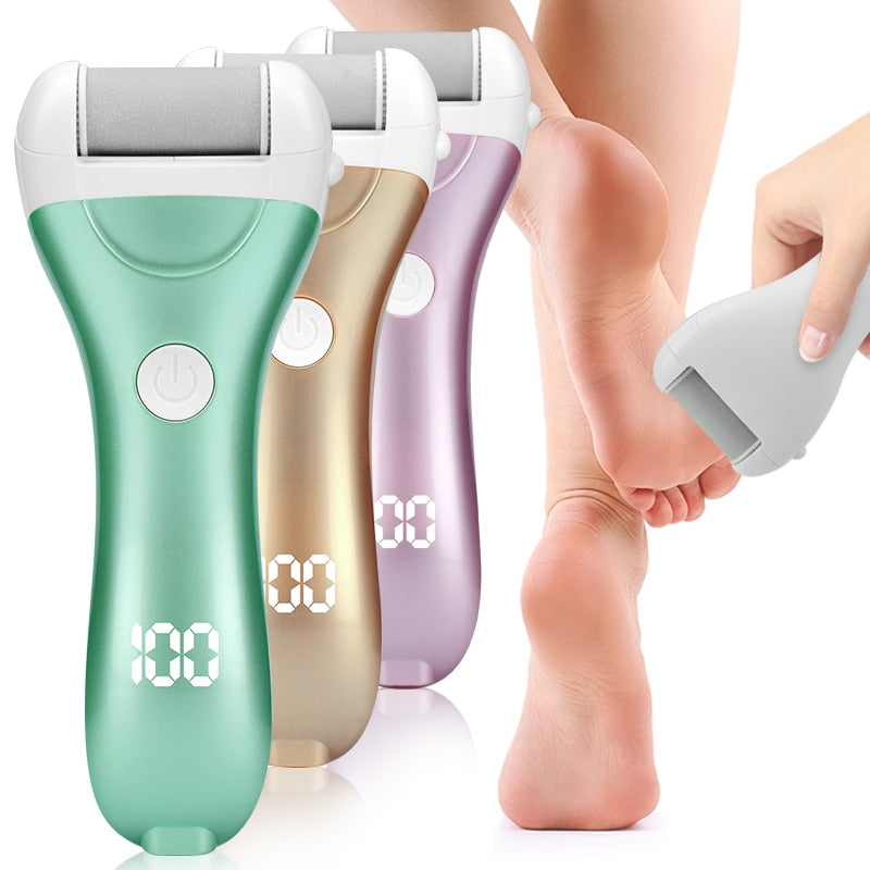 Rechargeable Electric Foot File Callus Remover Machine Pedicure Device Foot Care Tools Feet For Heels Remove Dead Skin display