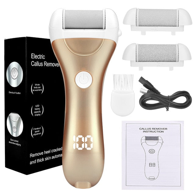 Rechargeable Electric Foot File Callus Remover Machine Pedicure Device Foot Care Tools Feet For Heels Remove Dead Skin display