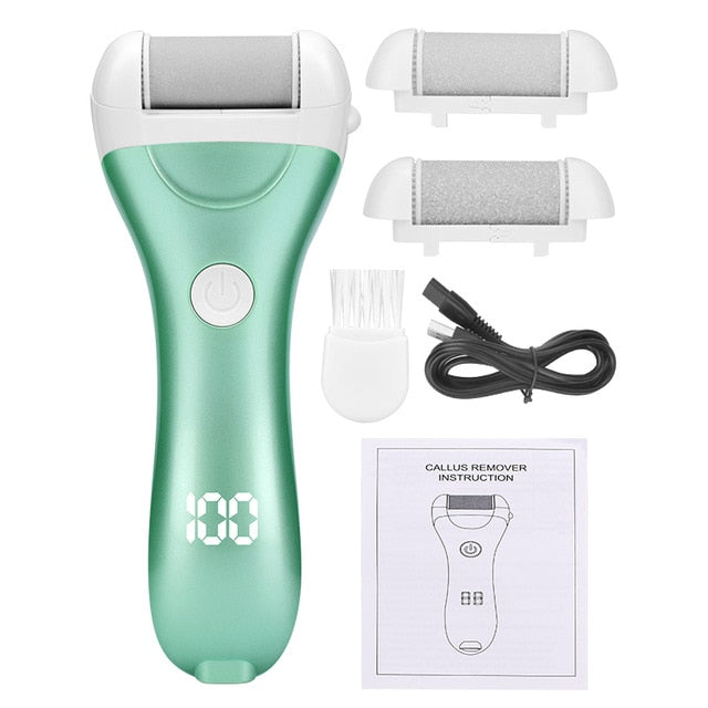 Rechargeable Electric Foot File Callus Remover Machine Pedicure Device Foot Care Tools Feet For Heels Remove Dead Skin display