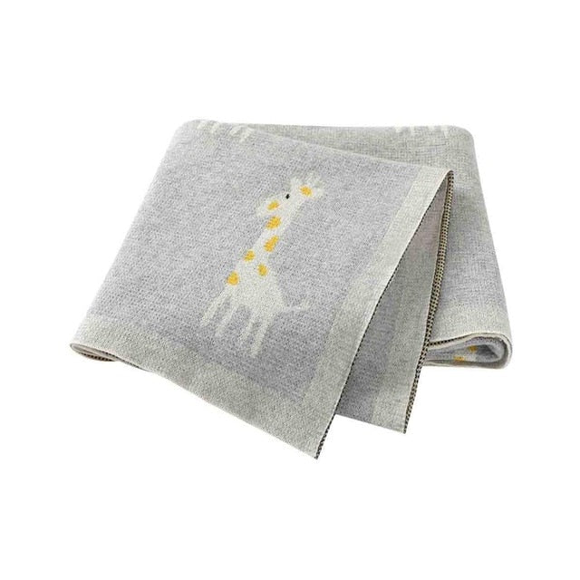 Baby Blankets Knitted Newborn Swaddle Stroller Bedding Wrap Cartoon Alpaca Infantil Boys Girls Receiving Blanket Children Quilts