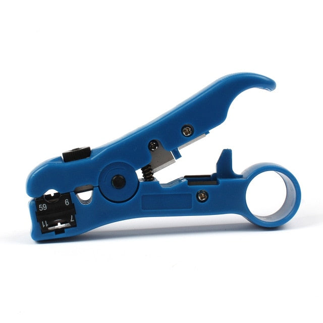 Flat or Round UTP Cat5 Cat6 Wire Coax Coaxial Stripping Tool Universal Cable Stripper Cutter Stripping Pliers Tool for Network