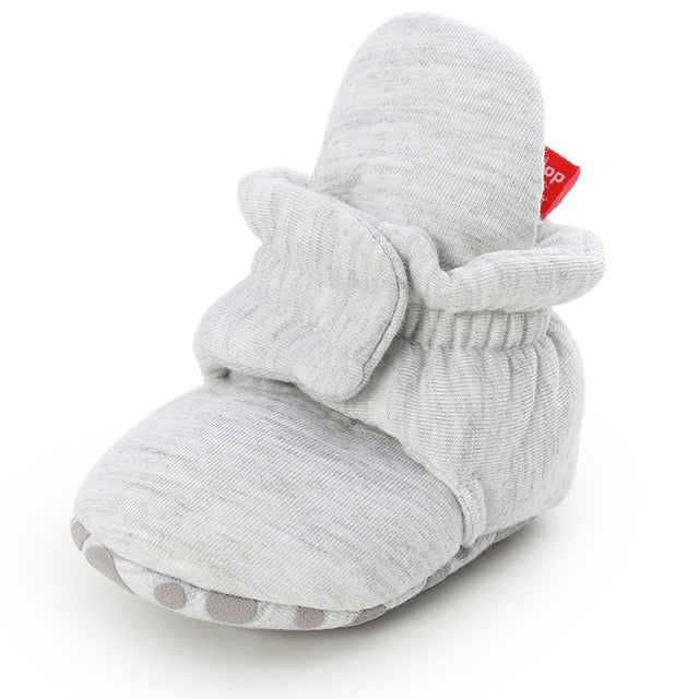 Newborn Baby Socks Shoes Boy Girl Star Toddler First Walkers Booties Cotton Comfort Soft Anti-slip Warm Infant Crib Shoes