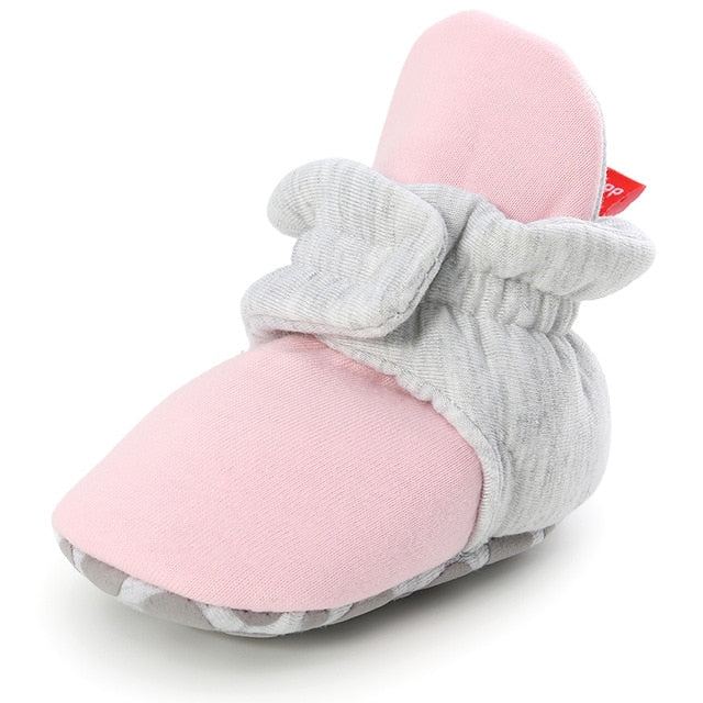 Newborn Baby Socks Shoes Boy Girl Star Toddler First Walkers Booties Cotton Comfort Soft Anti-slip Warm Infant Crib Shoes