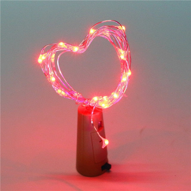 Wine Bottle Cork Lights String 20 LED Fairy Lights Battery Power Party Wedding Christmas Halloween Decoration Bar Bottle Lights