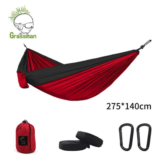 300*200cm Portable Camping Parachute Hammock Survival Garden Outdoor Furniture Leisure Sleeping Hamaca Travel Double Hanging Bed