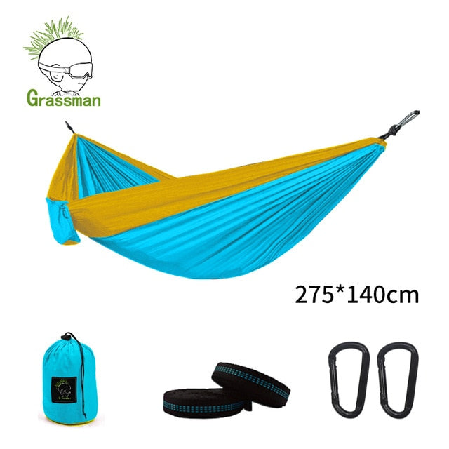 300*200cm Portable Camping Parachute Hammock Survival Garden Outdoor Furniture Leisure Sleeping Hamaca Travel Double Hanging Bed